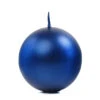 Bolkaarsen Blauw Metallic 6cm 10st -Feestartikelen Winkel bolkaarsen blauw metallic 6cm 10st