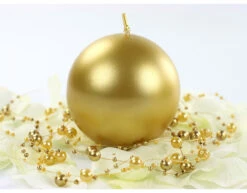 Bolkaarsen Goud Metallic 6cm 10st -Feestartikelen Winkel bolkaarsen goud metallic 6cm 10st 1