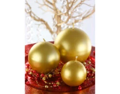 Bolkaarsen Goud Metallic 6cm 10st -Feestartikelen Winkel bolkaarsen goud metallic 6cm 10st 2