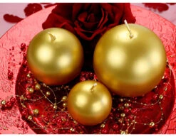 Bolkaarsen Goud Metallic 6cm 10st -Feestartikelen Winkel bolkaarsen goud metallic 6cm 10st 3