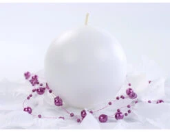 Bolkaarsen Wit 8cm 6st -Feestartikelen Winkel bolkaarsen wit 8cm 6st 3