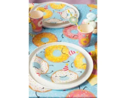 Borden Donut 23cm 8st -Feestartikelen Winkel borden donut 23cm 8st 2