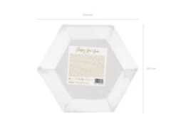 Borden Happy New Year Goud 20cm 6st -Feestartikelen Winkel borden happy new year goud 20cm 6st 3