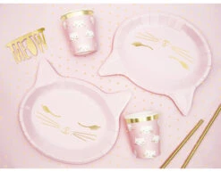 Borden Kat 22cm 6st -Feestartikelen Winkel borden kat 22cm 6st 2