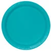 Borden Turquoise 22cm 8st -Feestartikelen Winkel borden turquoise 22cm 8st
