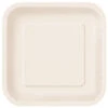 Borden Vierkant Ivoorkleur 23cm 14st -Feestartikelen Winkel borden vierkant ivoorkleur 23cm 14st