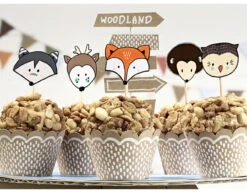 Bosdieren Cupcake Set 6st -Feestartikelen Winkel bosdieren cupcake set 6st 4
