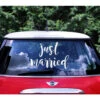 Bruiloft Autosticker Just Married 45cm -Feestartikelen Winkel bruiloft autosticker just married 45cm