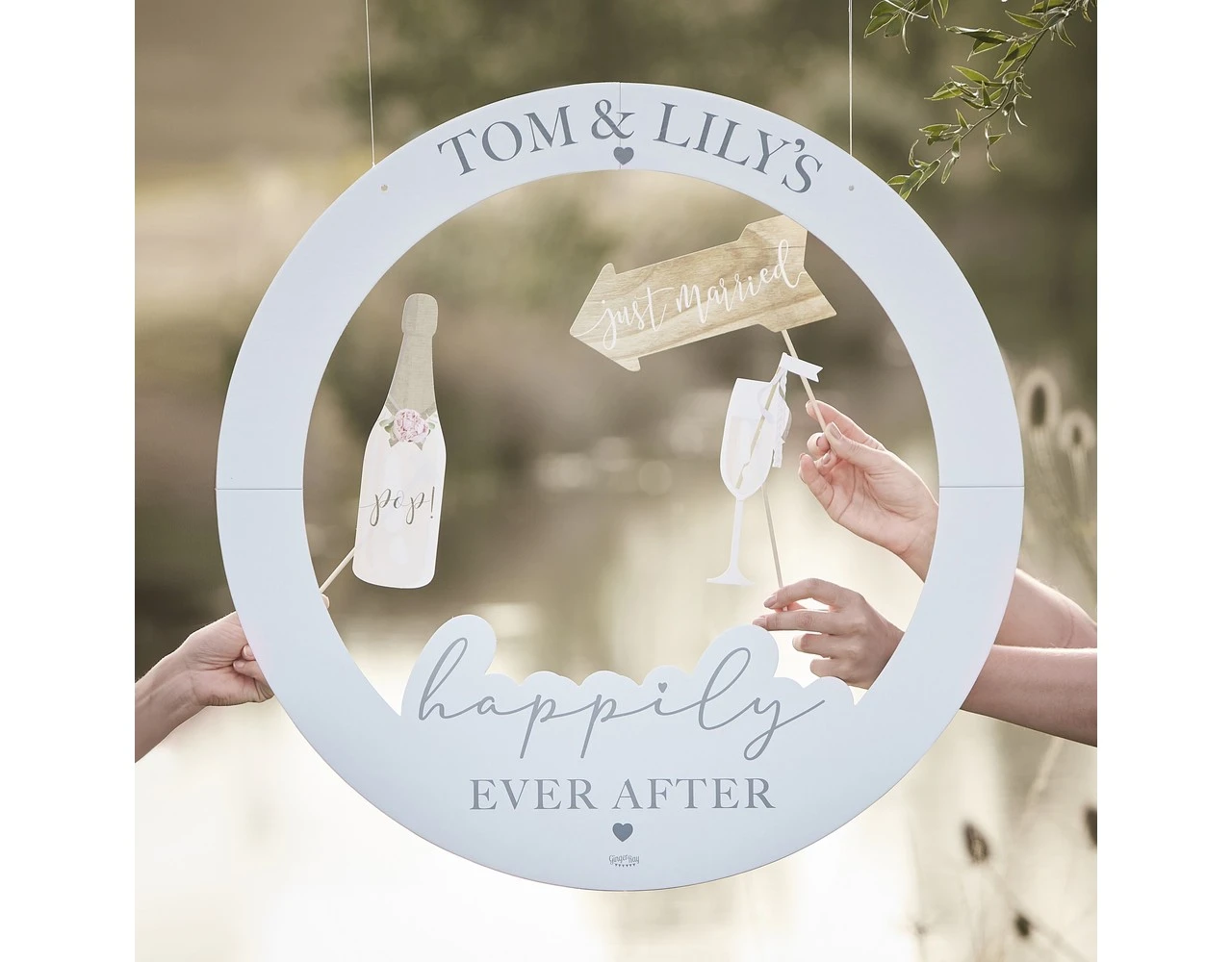 Bruiloft Photobooth Frame 68cm 4 Bruiloft Photobooth Frame 68cm - Afbeelding 2