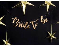 Bruiloft Slinger Bride To Be Goud 80cm -Feestartikelen Winkel bruiloft slinger bride to be goud 80cm 2