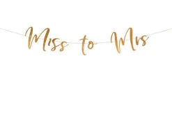 Bruiloft Slinger Miss To Mrs, Rose Goud 76cm