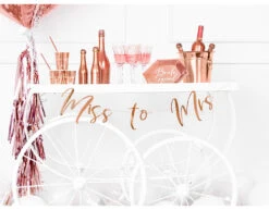 Bruiloft Slinger Miss To Mrs, Rose Goud 76cm -Feestartikelen Winkel bruiloft slinger miss to mrs rose goud 76cm 3