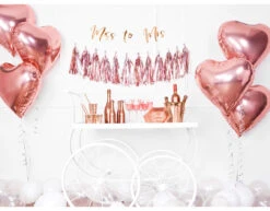 Bruiloft Slinger Miss To Mrs, Rose Goud 76cm -Feestartikelen Winkel bruiloft slinger miss to mrs rose goud 76cm 5