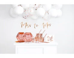 Bruiloft Slinger Miss To Mrs, Rose Goud 76cm -Feestartikelen Winkel bruiloft slinger miss to mrs rose goud 76cm 9