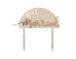 Bruiloft Taarttopper Just Married 18cm