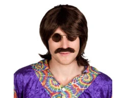 Bruine Pruik Gary Met Snor