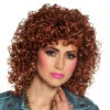 Bruine Pruik Krullen Club -Feestartikelen Winkel bruine pruik krullen club