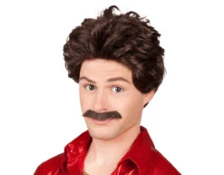 Bruine Pruik Vance Snor