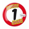 Button 1 Jaar Verkeersbord 10,2cm -Feestartikelen Winkel button 1 jaar verkeersbord 102cm