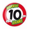 Button 10 Jaar Verkeersbord 10,2cm