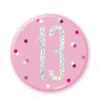 Button 13 Jaar Roze 7cm -Feestartikelen Winkel button 13 jaar roze 7cm
