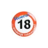 Button 18 Jaar Verkeersbord 5,5cm -Feestartikelen Winkel button 18 jaar verkeersbord 55cm