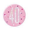 Button 40 Jaar Roze 7cm -Feestartikelen Winkel button 40 jaar roze 7cm