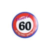 Button 60 Jaar Verkeersbord 5,5cm -Feestartikelen Winkel button 60 jaar verkeersbord 55cm