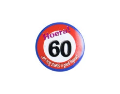 Button 60 Jaar Verkeersbord 5,5cm