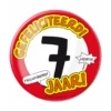 Button 7 Jaar Verkeersbord 10,2cm -Feestartikelen Winkel button 7 jaar verkeersbord 102cm