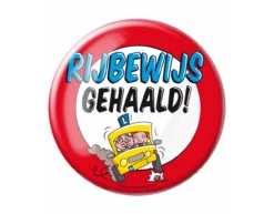 Button Rijbewijs Gehaald 10,2cm