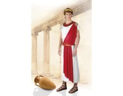 Caesar Kostuum Rood -Feestartikelen Winkel caesar kostuum rood 2
