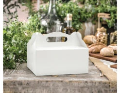 Cakedoosjes Wit 19cm 10st -Feestartikelen Winkel cakedoosjes wit 19cm 10st 1