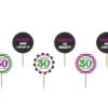 Caketopper 30Th Birthday 9,2cm 6st -Feestartikelen Winkel caketopper 30th birthday 92cm 6st