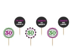 Caketopper 30Th Birthday 9,2cm 6st