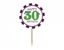 Caketopper 30Th Birthday 9,2cm 6st -Feestartikelen Winkel caketopper 30th birthday 92cm 6st 3