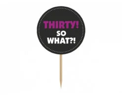 Caketopper 30Th Birthday 9,2cm 6st -Feestartikelen Winkel caketopper 30th birthday 92cm 6st 4