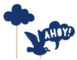 Caketopper Ahoy 22,5cm 9st -Feestartikelen Winkel caketopper ahoy 225cm 9st 1