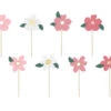 Caketopper Bloemen 14,5cm 8st -Feestartikelen Winkel caketopper bloemen 145cm 8st