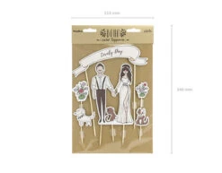 Caketopper Lovely Day 22,5cm 7st -Feestartikelen Winkel caketopper lovely day 225cm 7st 2