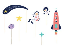 Caketopper Space 24,5cm 7st