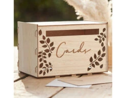 Card Box Wooden -Feestartikelen Winkel card box wooden 1