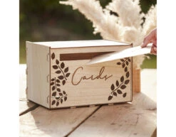 Card Box Wooden -Feestartikelen Winkel card box wooden 2