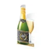 Champagne Kaart 66 Jaar 18cm -Feestartikelen Winkel champagne kaart 66 jaar 18cm