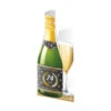 Champagne Kaart 74 Jaar 18cm -Feestartikelen Winkel champagne kaart 74 jaar 18cm