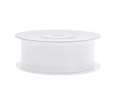 Chiffon Lint Wit 25mm 25m