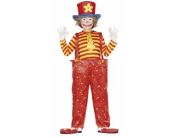 Clowns Kostuum Kind Rood Geel