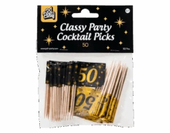 Cocktailprikkers 50 Jaar 6,5cm 50st -Feestartikelen Winkel cocktailprikkers 50 jaar 65cm 50st 1