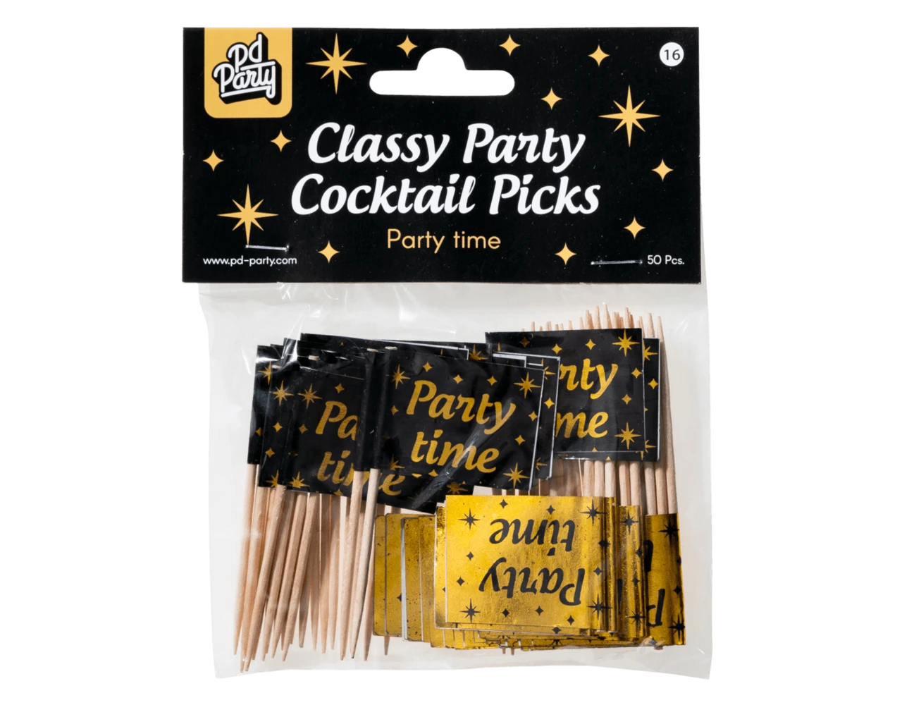 Cocktailprikkers Party Time 6,5cm 50st 4 Cocktailprikkers Party Time 6,5cm 50st - Afbeelding 2