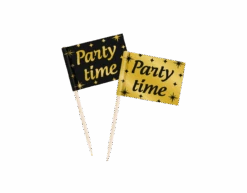 Cocktailprikkers Party Time 6,5cm 50st